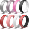 CHICMODA 8 Colorfu Silicone Wedding Rings Women Men  Breathable Design