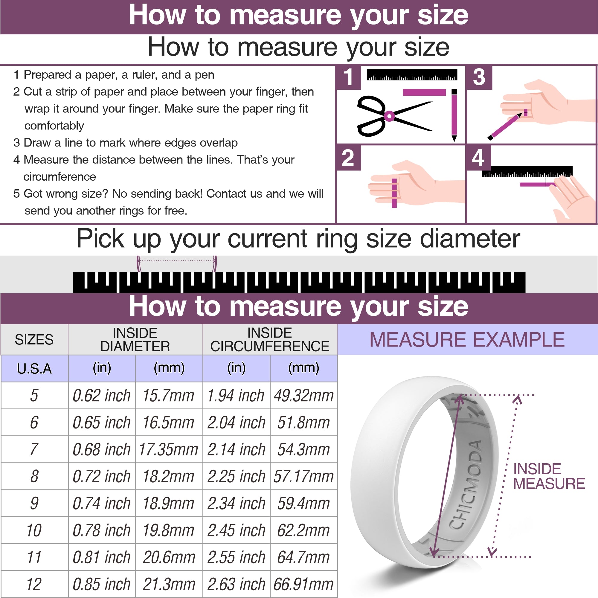 Qalo Ring Size Chart QALO Ring Size Guide Engraving Crew Shopping