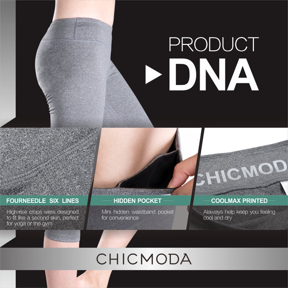 CHICMODA Yoga Knicker with Hidden Pocket